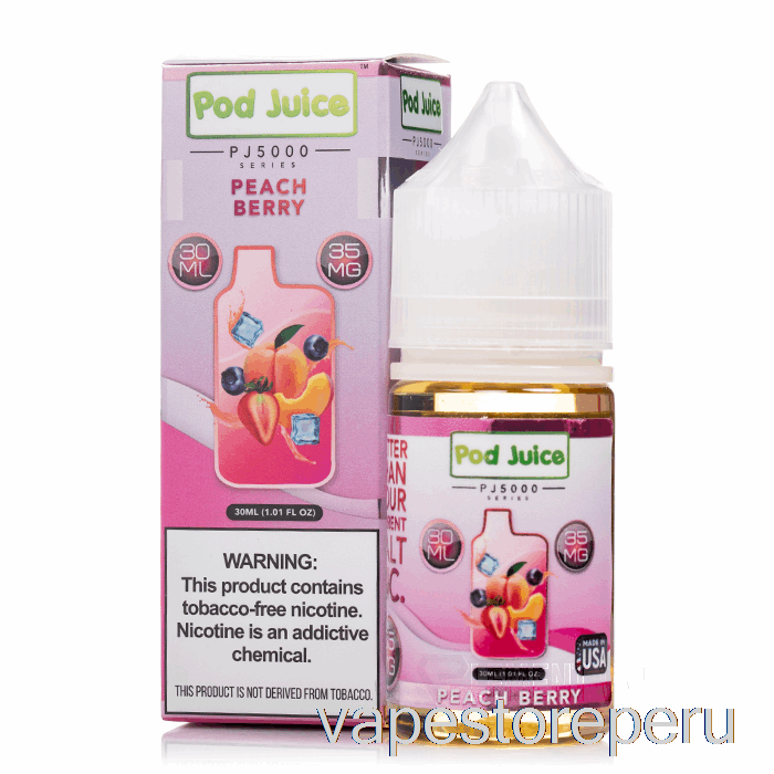 Vape Recargable Melocotón Berry - Jugo De Vaina Pj5000 - 30ml 55mg